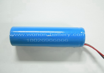 厂家供应3.7V 18650带保护板电池
